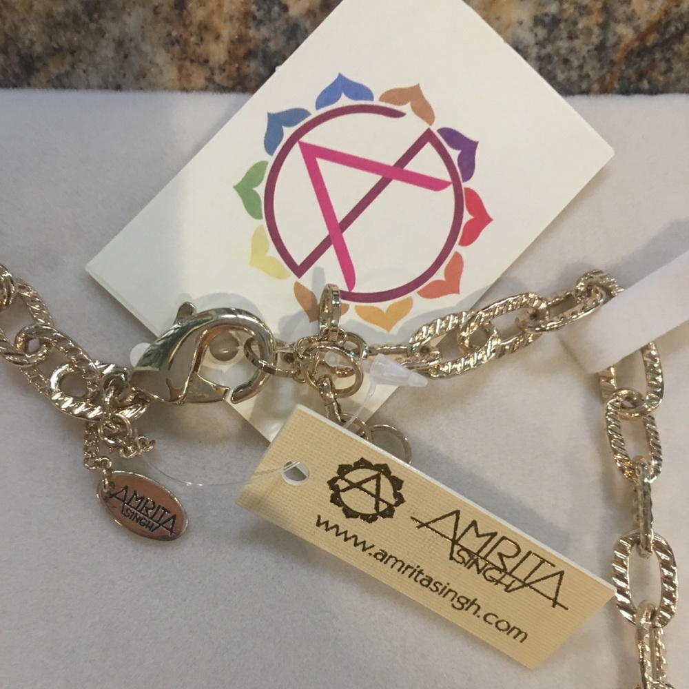 🎉 HP 🎉 NWT Amrita Singh Peach & Pearl Necklace - Picture 3 of 8